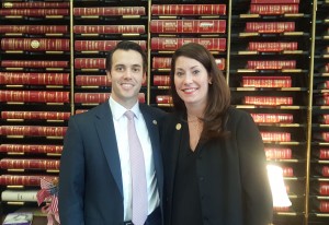 Senator Morgan McGarvey, D-Louisville, filed his papers to seek re-election to the 19th senate district seat with Secretary of State Allison Lundergan Grimes.