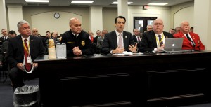 The Senate State and Local Government Committee today passed Senate Bill 138 sponsored by Senator Morgan McGarvey, D-Louisville. SB 138 creates a presumption of a death in the line of duty and eligibility for a lump-sum death benefit for firefighters who obtain certain types of cancer. 